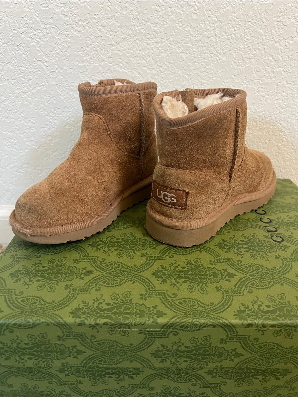 Kids Brown Shearling Boots